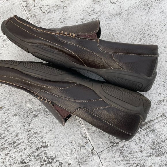 Perry Ellis America Men Shoes Brown Leather Upper Slip On Loafer Size 8.5M - Picture 6 of 8
